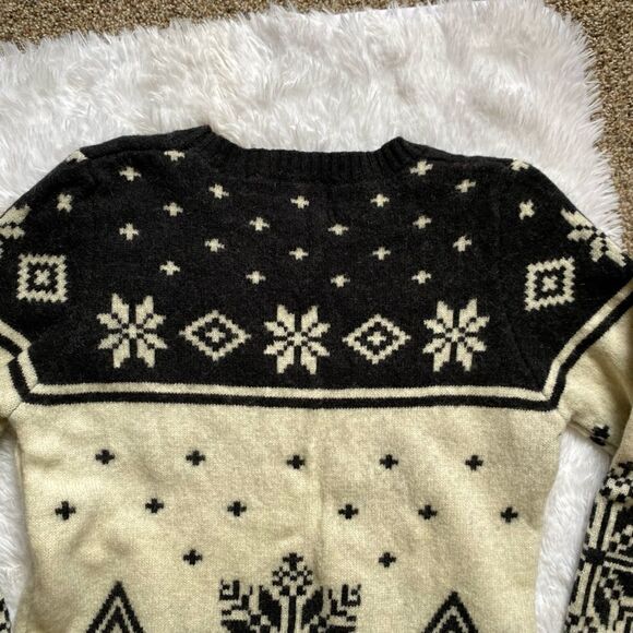 Telluride Sweater Lambs Wool Fair Isle Winter Warm Crew Neck Women’s Size Large - Picture 5 of 7